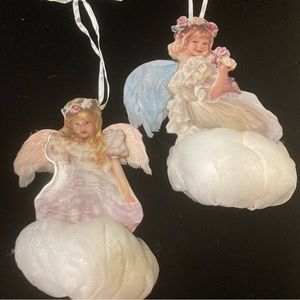 Two Sandra Kuck Angel Ornaments